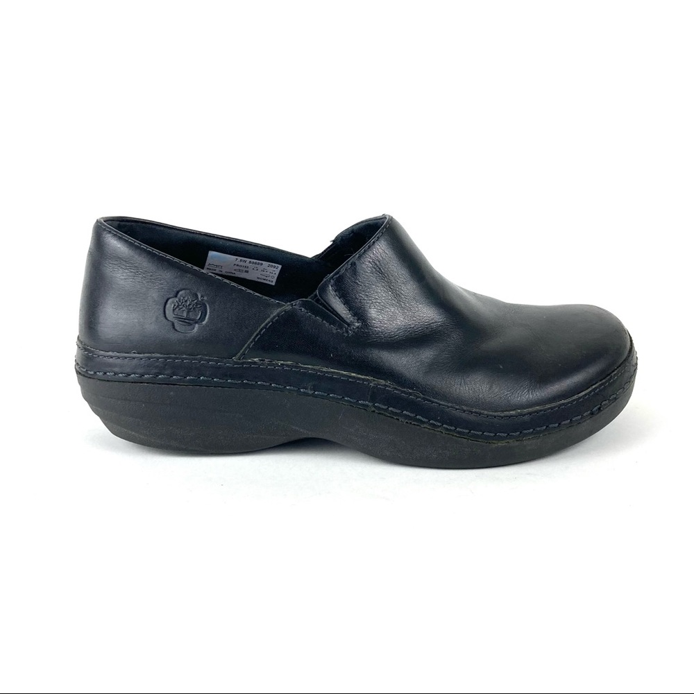 COPY - Black Timberland Pro Leather Clogs Size 7.5